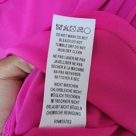 ADRIANNA PAPEL Side Ruched Detail Barbie Pink Color Shift Dress Size 2 - Picture 6 of 11